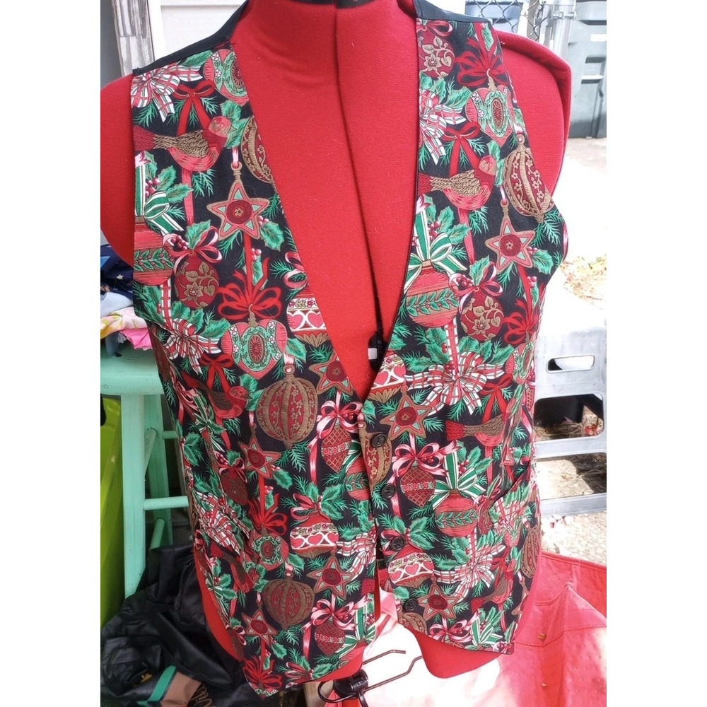 Vintage 90s Christmas‎ Vest AOP Ladies L/XL